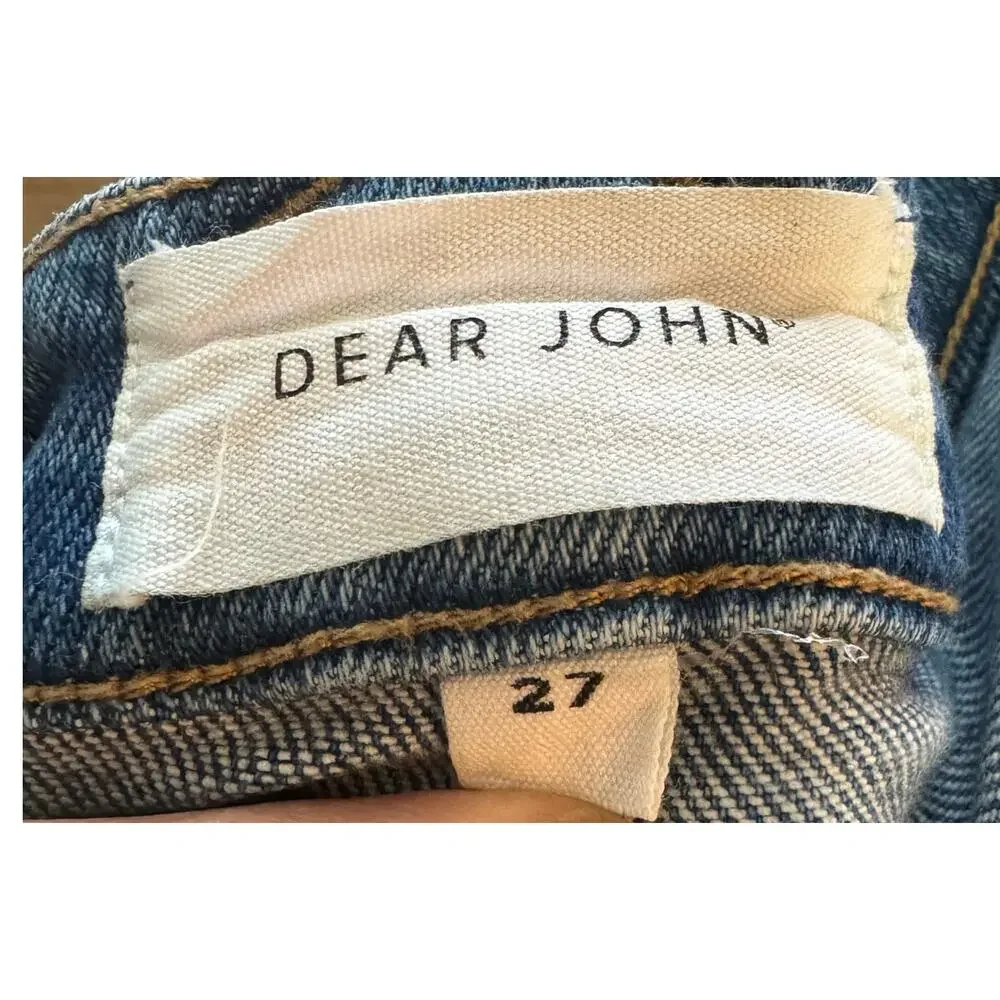 Dear John Jeans Size 27 4 Olivia High Rise Skinny Distressed Stretch Boho Preppy - Picture 9 of 9